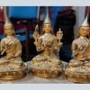 Je Tsongkhapa Statue Set, Fully Gold Gilded 8", Fire Gilded 24k Gold Finish - Gallery