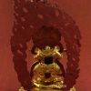 Partly Gold Gilded 10.5" Panjarnata Mahakala Statue - Back w/frame