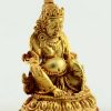 Fully Gold Plated 2.25" Yellow Jambhala Statue Antiquated - Right