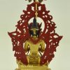 Fully Gold Gilded 12" Maitreya Statue, Future Buddha, Handmade - Back