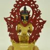 Fully Gold Gilded 12" Maitreya Statue, Future Buddha, Handmade - Back w/o Frame Crown