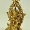 Fully Gold Gilded 12" Maitreya Statue, Future Buddha, Handmade - Left