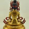 Fully Gold Gilded 19" Amitayus Statue, Hand Face Painted - Back