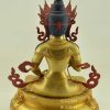 Fully Gold Gilded 19" Vajrasattva Statue, Hand Face Painted - Back
