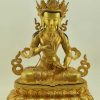 Fully Gold Gilded 19" Vajrasattva Statue, Hand Face Painted - Gallery