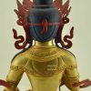 Fully Gold Gilded 19" Vajrasattva Statue, Hand Face Painted - Upper Back