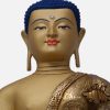 Fully Gold Gilded 40cm Shakyamuni Buddha Statue (Handmade) - Face