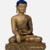 Fully Gold Gilded 40cm Shakyamuni Buddha Statue (Handmade) - Front