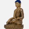 Fully Gold Gilded 40cm Shakyamuni Buddha Statue (Handmade) - Left