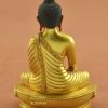 Fully Gold Gilded 5.75" Small Shakyamuni Statue, Handmade, Bhumisparsha - Back