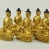 Fully Gold Gilded 8.5" Five Dhyani Buddha Statues (Handmade) - Left