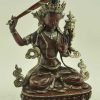 Oxidized Copper 9.75" Manjushri Statue, Handmade, Silver Plating - Right