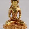 Fully Gold Gilded 10.25" Crowned Amitabha Buddha Statues - Gallery