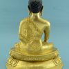 Fully Gold Gilded 11.5" Shakyamuni Statue, Beautiful Hand Carved Engravings - Back