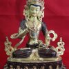 Partly Gold Gilded 12" Vajrasattva Sculpture, Hand Face Painted, 24K Gold Finish - Gallery