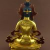 Fully Gold Gilded 10" Tibetan Tsepame Statue, Fire Gilded 24K Gold Finish, Handmade - Back