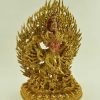 Fully Gold Gilded 11.5" Yamantaka Statue, Fine Detail Carving, Fire Gilded 24K Gold Finish - Right