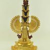 Fully Gold Gilded 20" 1000 Armed Avalokiteshvara Statue, Hand Face Painted, Beautiful Engravings - Back w/o Frame