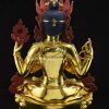 Fully Gold Gilded 24.5" Masterpiece Lokeshvara Statue, Fire Gilded 24k Gold - Back