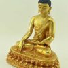 Fully Gold Gilded 8.5" Bhumisparsha Buddha Statue, Fire Gilded, Handmade - Left
