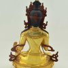 Gold Plated 12.5" Ksitigarbha Bodhisattva Statue, Beautiful Engravings, Handmade - Back