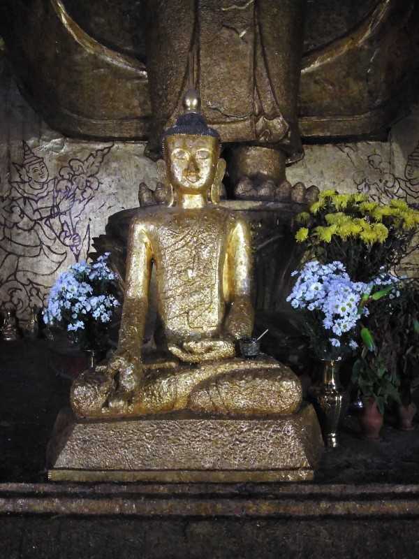 Buddha Statue with flowers