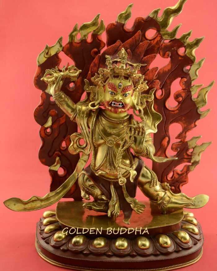 24k Gold Gilded 19.5" Wrathful Vajrapani Statue - Gallery