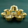3.5 Set of Eight Offering Bowls, Fully Gold Silver Plated, Fine Hand Carvings - Gallery