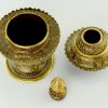 7" Nheshi Set (Oxidized Copper Alloy and 24K Gold Gilding) - Open Parts