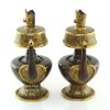 7.5" Bhumpa Set (Oxidized Copper Alloy with 24K Gold Gilding) - Front