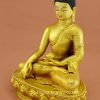 Fully 24k Gold Gilded 13.75" Shakyamuni Statue (Antiquated Finish) - Left