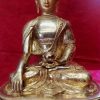 Fully Gold Gilded 12" Shakyamuni Buddha Statue (Handmade) - Front