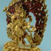 Partly Gold Gilded 12" Wrathful Vajrapani Statue, Chana Dorje, Handmade - Left