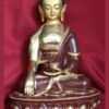 Partly Gold Gilded 8" Shakyamuni Buddha Statue (Antique Finish) - Gallery