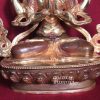 Partly Gold Gilded 9" Beautiful Chenrezig Sculpture, Hand Face Painted - Lower Front