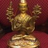 Je Tsongkhapa Statue Set, 32cm Fire Gilded 24K Gold, Handmade - Je Tsongkhapa