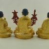 Fully Gold Gilded 8.5" Guru Tsongkhapa Statue Set, Fine Hand Carved Engravings - Back