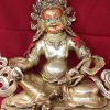 Gold Gilded 11" Lord Kubera Sculpture, Fire Gilded 24k Gold Finish, Handmade, Gold Painted Face - Gallery