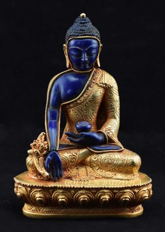 5.75" Lapis Lazuli Medicine Buddha Statue