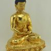 Fully Gold Gilded 13" Amitabha Statue, Fire Gilded 24k Gold Finish, Hand Carved Fine Details - Right