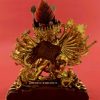 Gold Gilded 11.5" Yamantaka Sculpture, Fine Hand Carved Details, Fire Gilded 24K Gold Finish - Back w/o frame