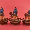 Gold Gilded 9" Complete Set of 21 Tara Statues, Fire Gilded 24k Gold Finish, Hand Painted Face - Back