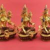 Gold Gilded 9" Complete Set of 21 Tara Statues, Fire Gilded 24k Gold Finish, Hand Painted Face - Right
