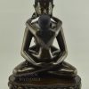 Oxidized Copper 17.5" Samantabhadra Statue with Consort (Yab Yum), Handmade - Gallery