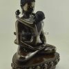 Oxidized Copper 17.5" Samantabhadra Statue with Consort (Yab Yum), Handmade - Right