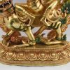 Fully Gold Gilded 22" Nepali Dorje Shugden Statue, Fire Gilded 24k Gold Finish, Handmade - Lower Front