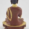 Gold Gilded 7.5" Geshe Langri Tangpa Statue, Fire Gilded 24k Gold Finish, Handmade - Back