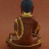 Gold Gilded 8.25" Healing Buddha Sculpture, Fire Gilded 24k Gold Finish, Hand Face Painted - Back