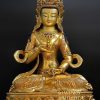 Fully Gold Gilded 45cm Masterpiece Vajrasattva Statue, Fire Gilded, Embedded Stones - Gallery
