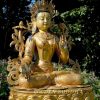 Fully Gold Gilded 70cm Masterpiece Cintachakra Statue, Gold Face Painted, Embedded Stones - Side